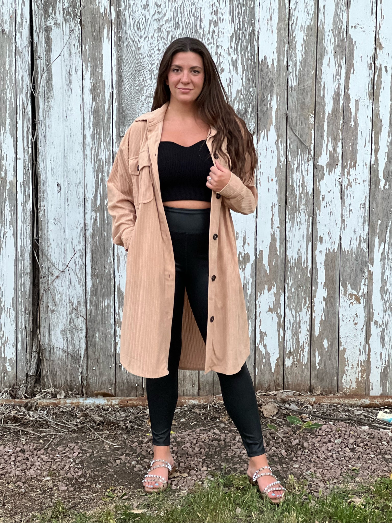 Taupe hotsell duster coat