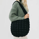 Quilted Hobo Tote Bag